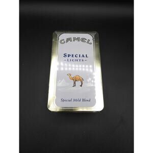 Vintage Camel Special Lights Tin Box With Matchbooks